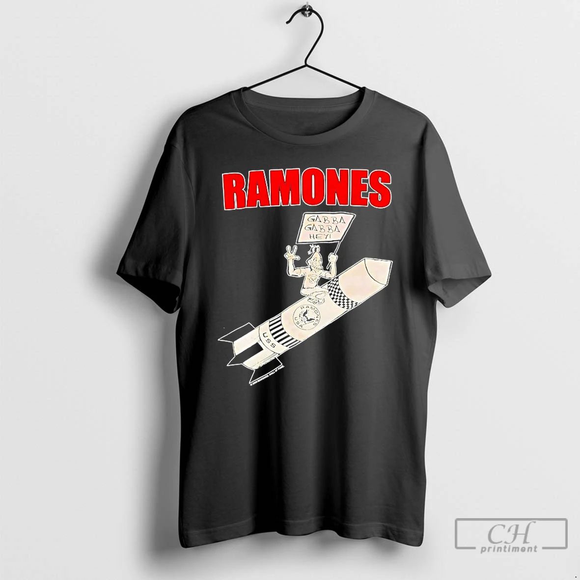 Classic Ramones Gabba Hey - Adult & Kids T-Shirts, Sweatshirts & Hoodies apparel design preview 1