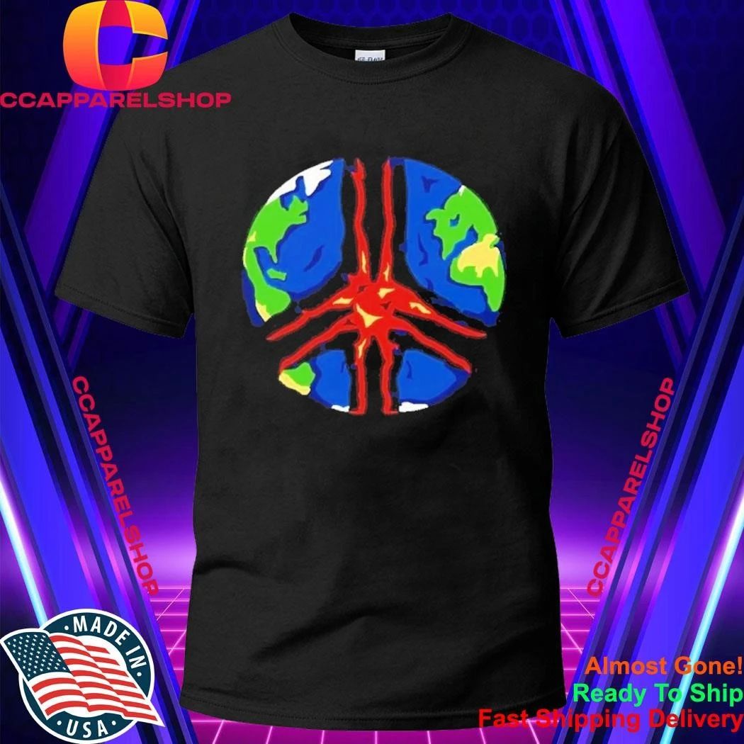 Earth Peace Sign Global Unity Vintage Style - Adult & Kids T-Shirts, Sweatshirts & Hoodies apparel design preview 1