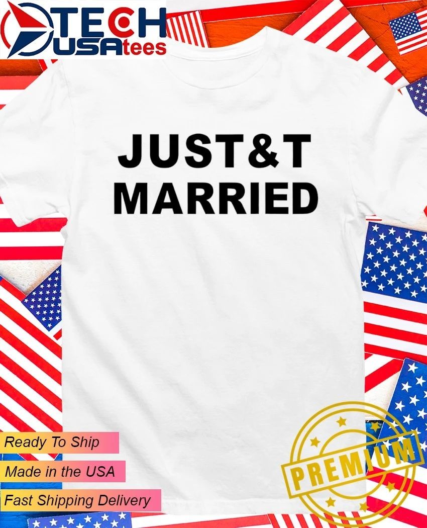 Taylor and Travis Kelce Wedding Just T Married - Adult & Kids T-Shirts, Sweatshirts & Hoodies apparel design preview 1