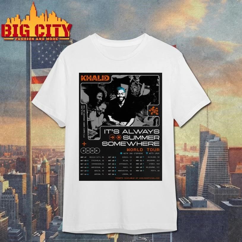 Khalid World Tour 2026 It's Always Summer Somewhere - Adult & Kids T-Shirts, Sweatshirts & Hoodies apparel design preview 1