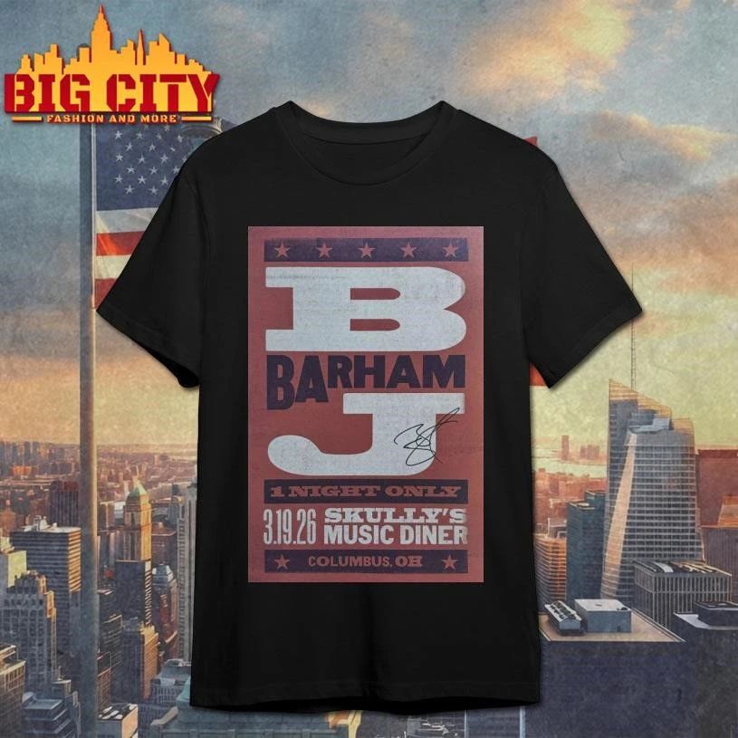BJ Barham Columbus, Skully's Music-Diner, Mar 19, - Adult & Kids T-Shirts, Sweatshirts & Hoodies apparel design preview 1