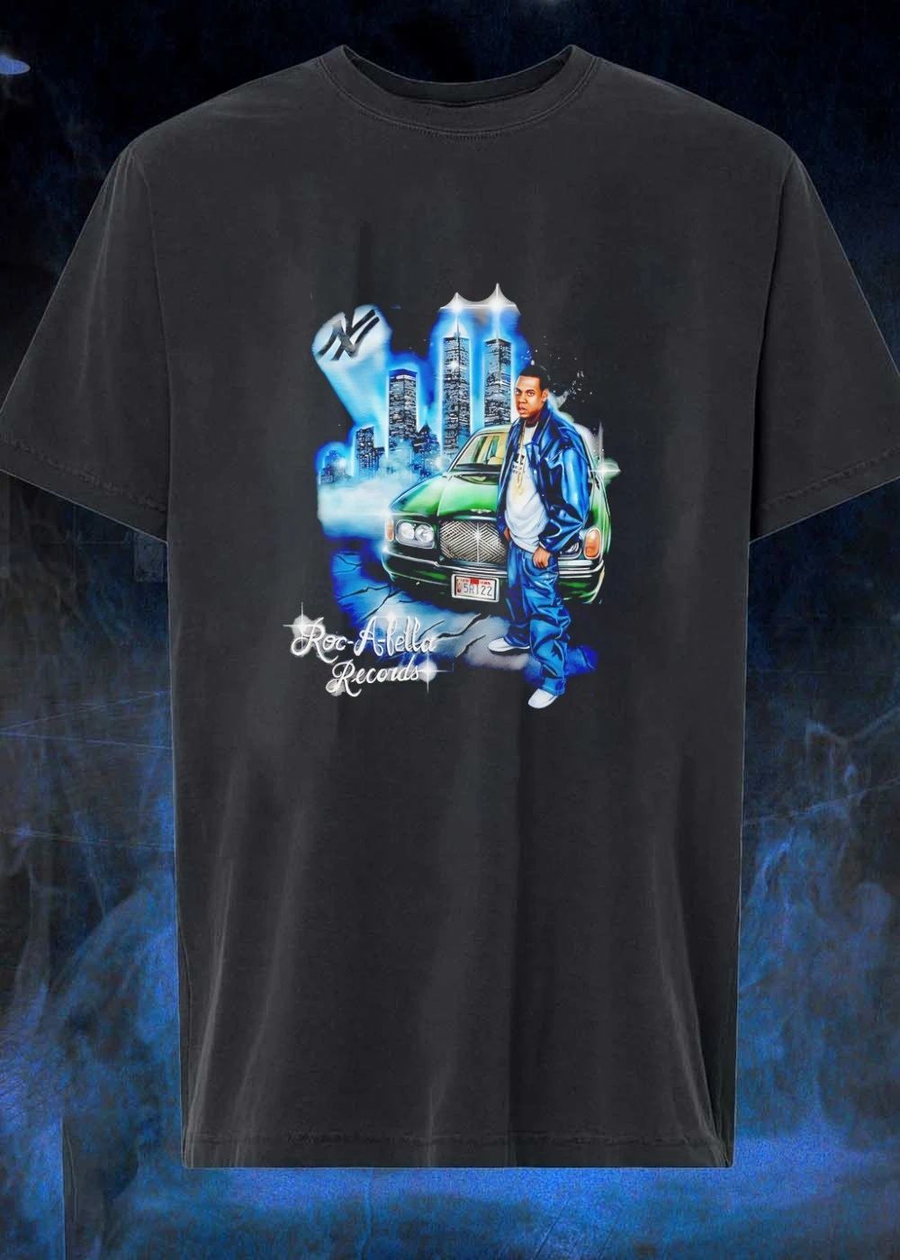Roc-A-Fella Records Jay-Z Bentley Twin Towers - Adult & Kids T-Shirts, Sweatshirts & Hoodies apparel design preview 1