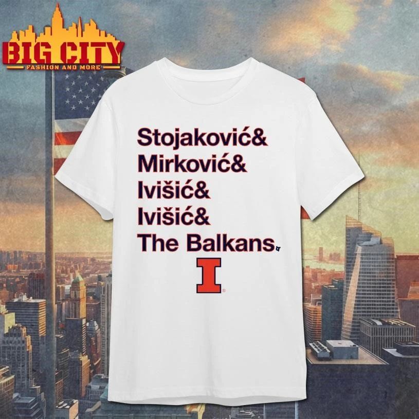 Illinois Basketball The Balkan Bloc Names - Adult & Kids T-Shirts, Sweatshirts & Hoodies apparel design preview 1