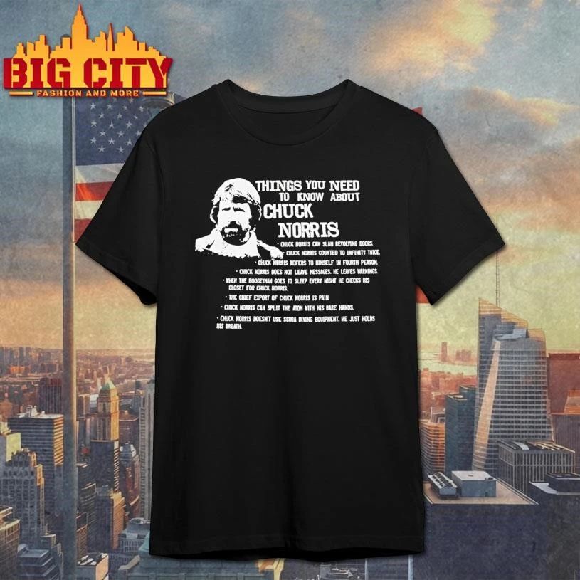 Things You Need To Know About Chuck Norris Quote - Adult & Kids T-Shirts, Sweatshirts & Hoodies apparel design preview 1