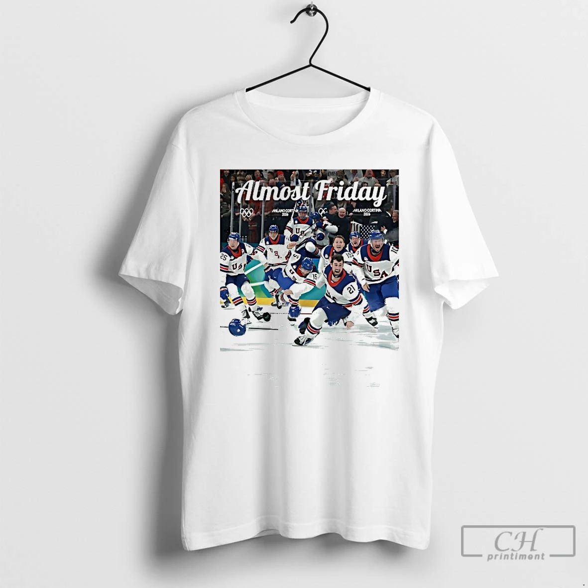 Classic Team Usa 2026 Olympics Almost Friday - Adult & Kids T-Shirts, Sweatshirts & Hoodies apparel design preview 1