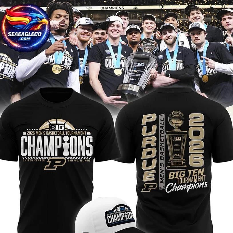 Purdue Boilermakers 2026 Big Ten Champions Locker - Adult & Kids T-Shirts, Sweatshirts & Hoodies apparel design preview 1