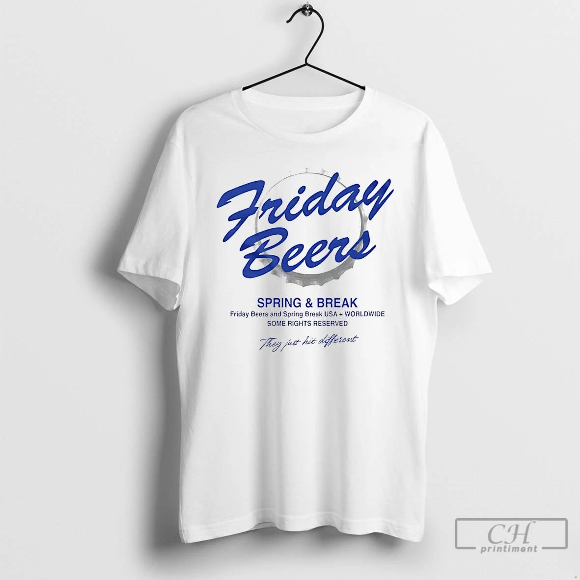 Classic Friday Beers Bottlecap Spring Break - Adult & Kids T-Shirts, Sweatshirts & Hoodies apparel design preview 1