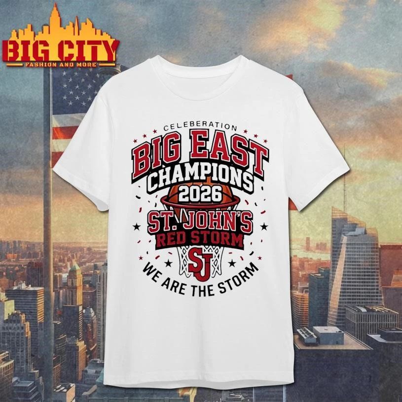 St. John's Red Storm Big East Champions 2026 we are - Adult & Kids T-Shirts, Sweatshirts & Hoodies apparel design preview 1