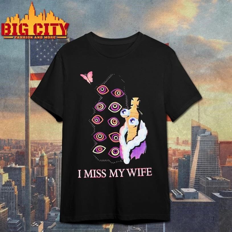 Glitch Productions I Miss My Wife Graphic Art - Adult & Kids T-Shirts, Sweatshirts & Hoodies apparel design preview 1