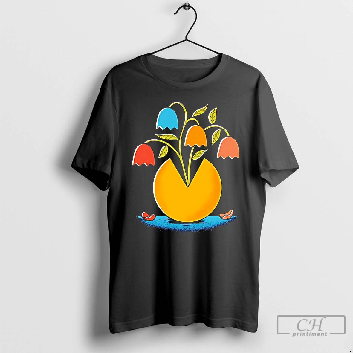 Classic Pac Man And The Ghosts Arcade Flowers Retro - Adult & Kids T-Shirts, Sweatshirts & Hoodies apparel design preview 1