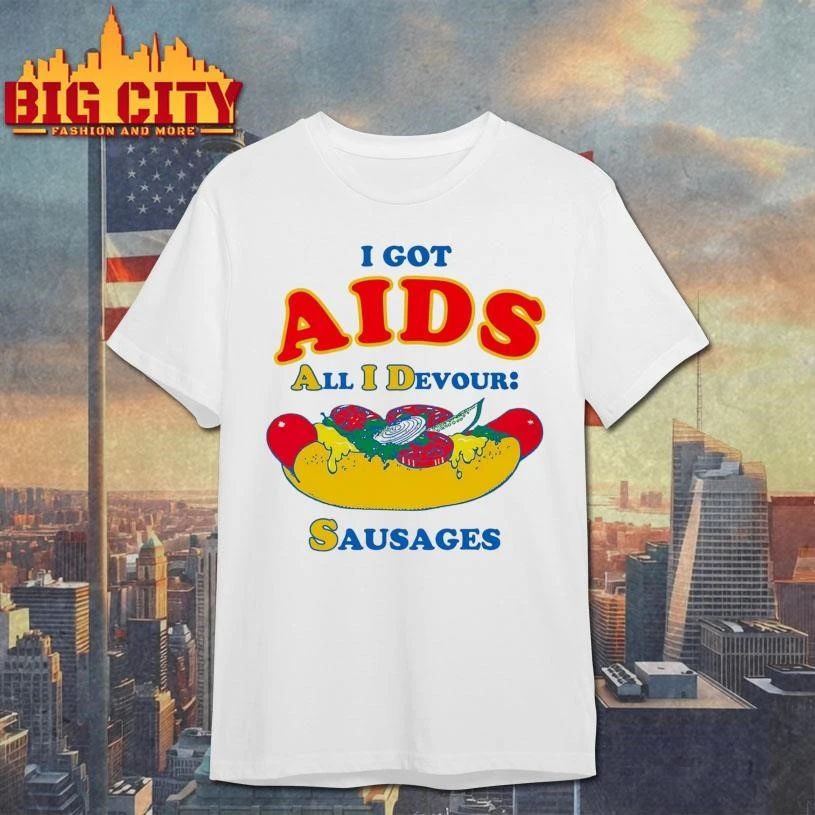 I Got AIDS (All Devour Sausages) Hotdog - Adult & Kids T-Shirts, Sweatshirts & Hoodies apparel design preview 1