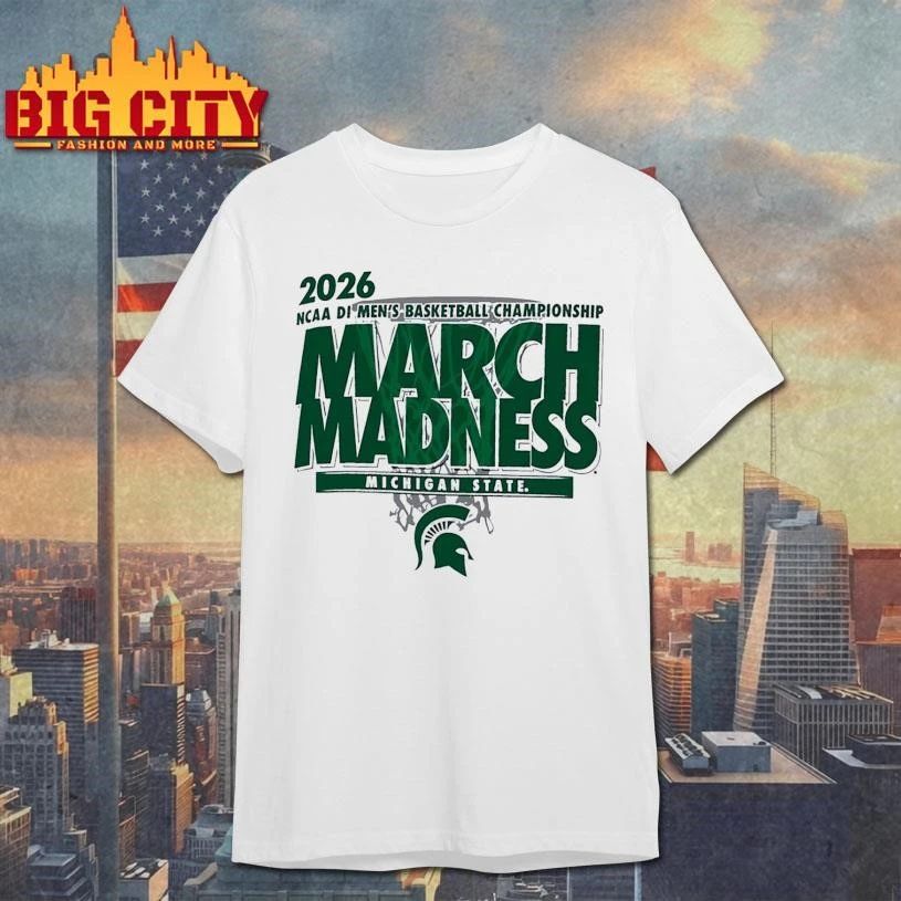 Michigan State Spartans March Madness NCAA DI Men's - Adult & Kids T-Shirts, Sweatshirts & Hoodies apparel design preview 1