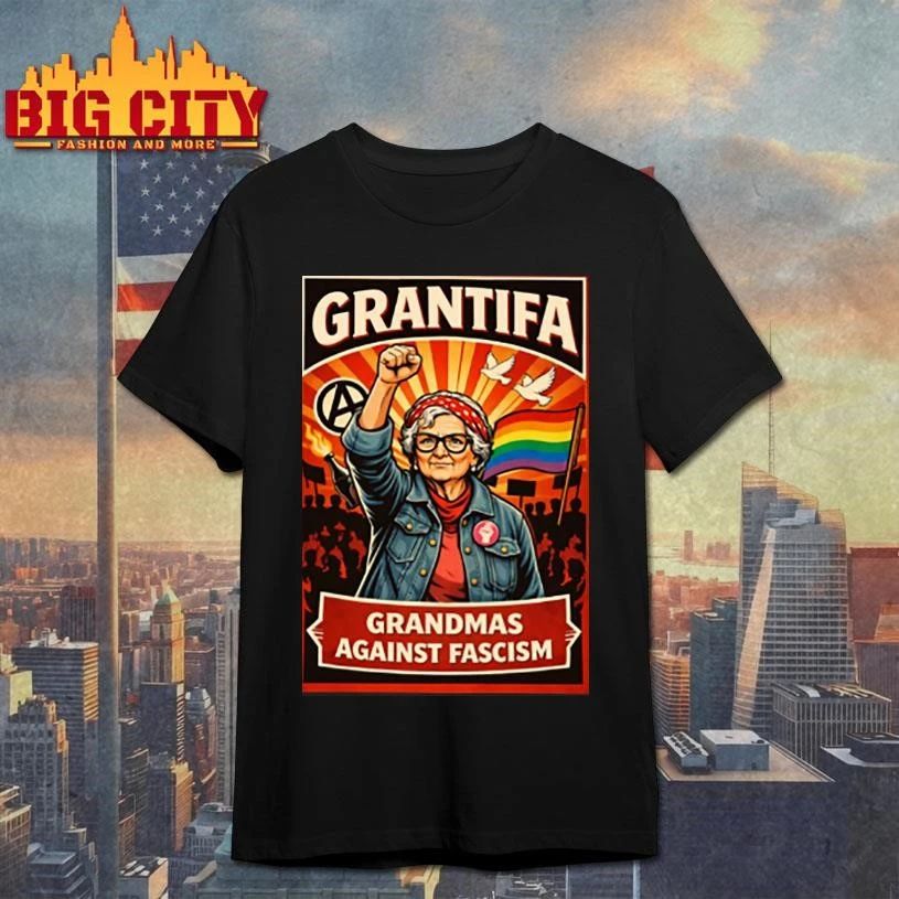 Grantifa Grandmas Against Fascism Symbol - Adult & Kids T-Shirts, Sweatshirts & Hoodies apparel design preview 1