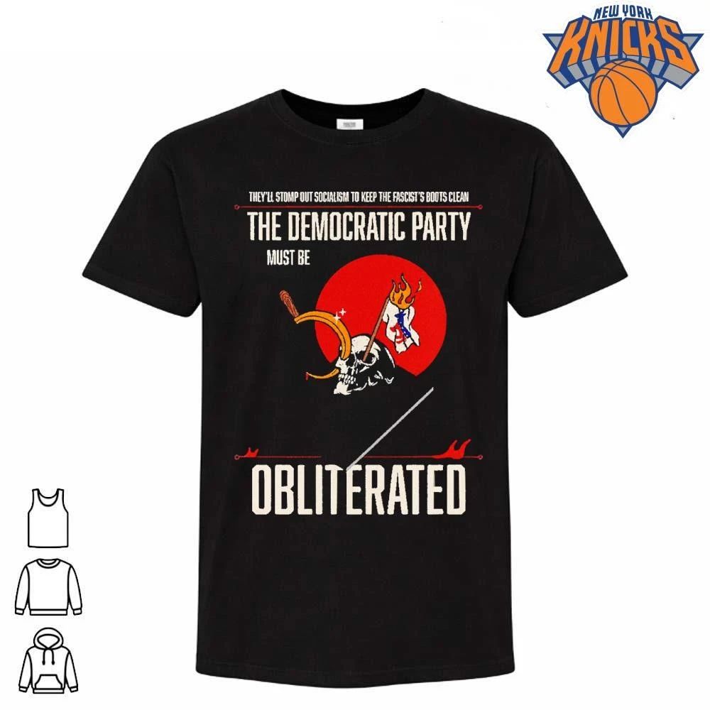 The Democratic Party Must Be Obliterated Anti - Adult & Kids T-Shirts, Sweatshirts & Hoodies apparel design preview 1