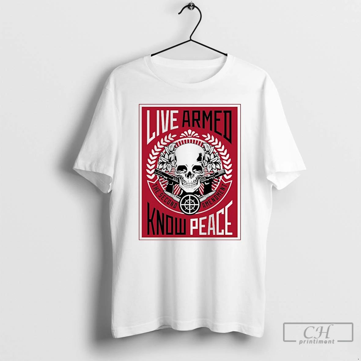 Classic Live Armed Know Peace - Adult & Kids T-Shirts, Sweatshirts & Hoodies apparel design preview 1