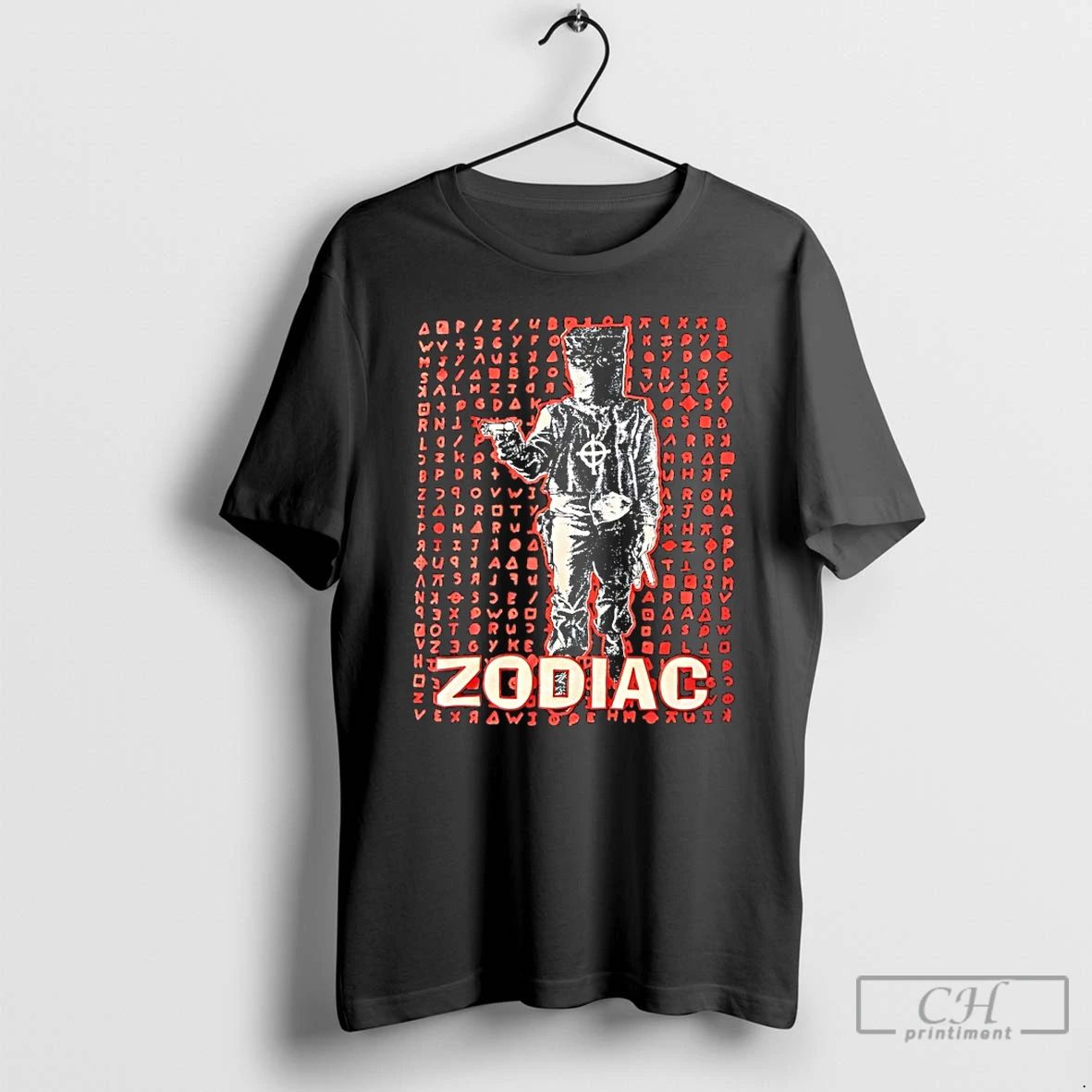 Classic Zodiac Killer Cipher And Masked Figure - Adult & Kids T-Shirts, Sweatshirts & Hoodies apparel design preview 1