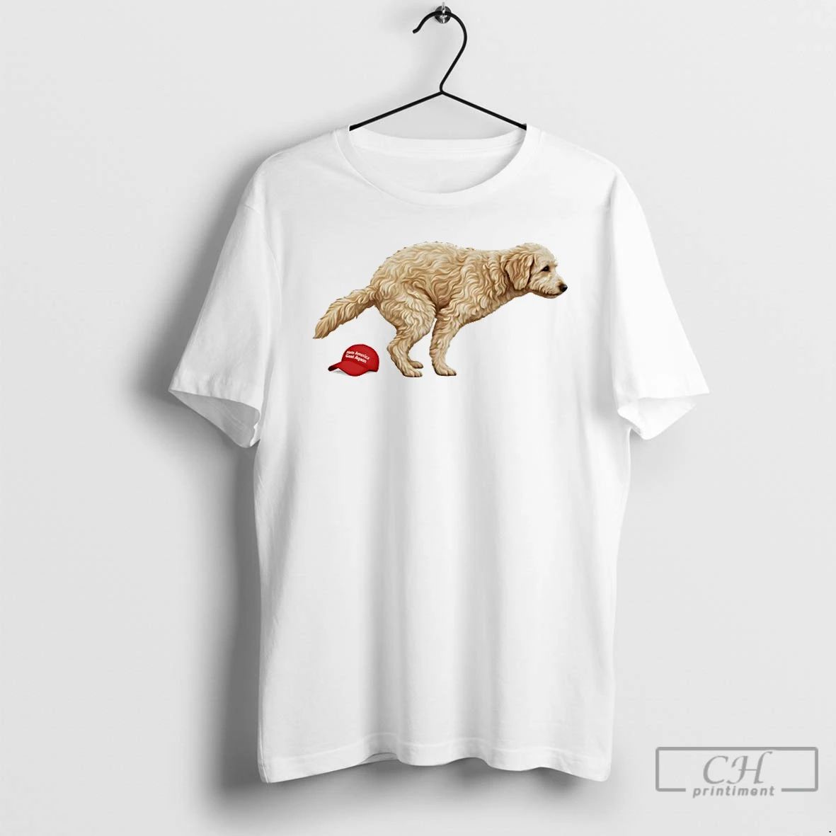 Classic Golden Pooping On Maga Hat Anti Trump Liberal - Adult & Kids T-Shirts, Sweatshirts & Hoodies apparel design preview 1