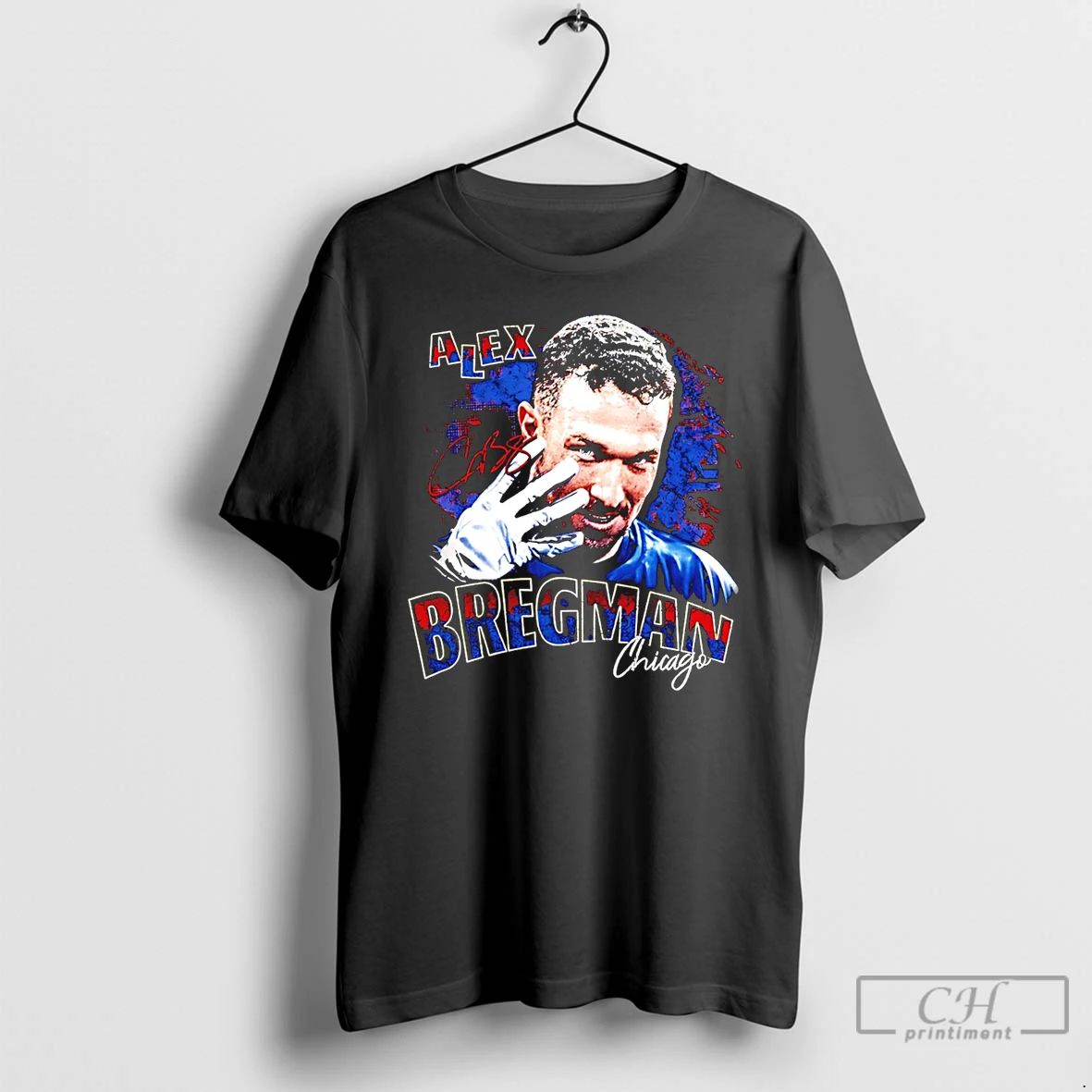 Classic Alex Bregman Chicago Cubs Pose Signature - Adult & Kids T-Shirts, Sweatshirts & Hoodies apparel design preview 1