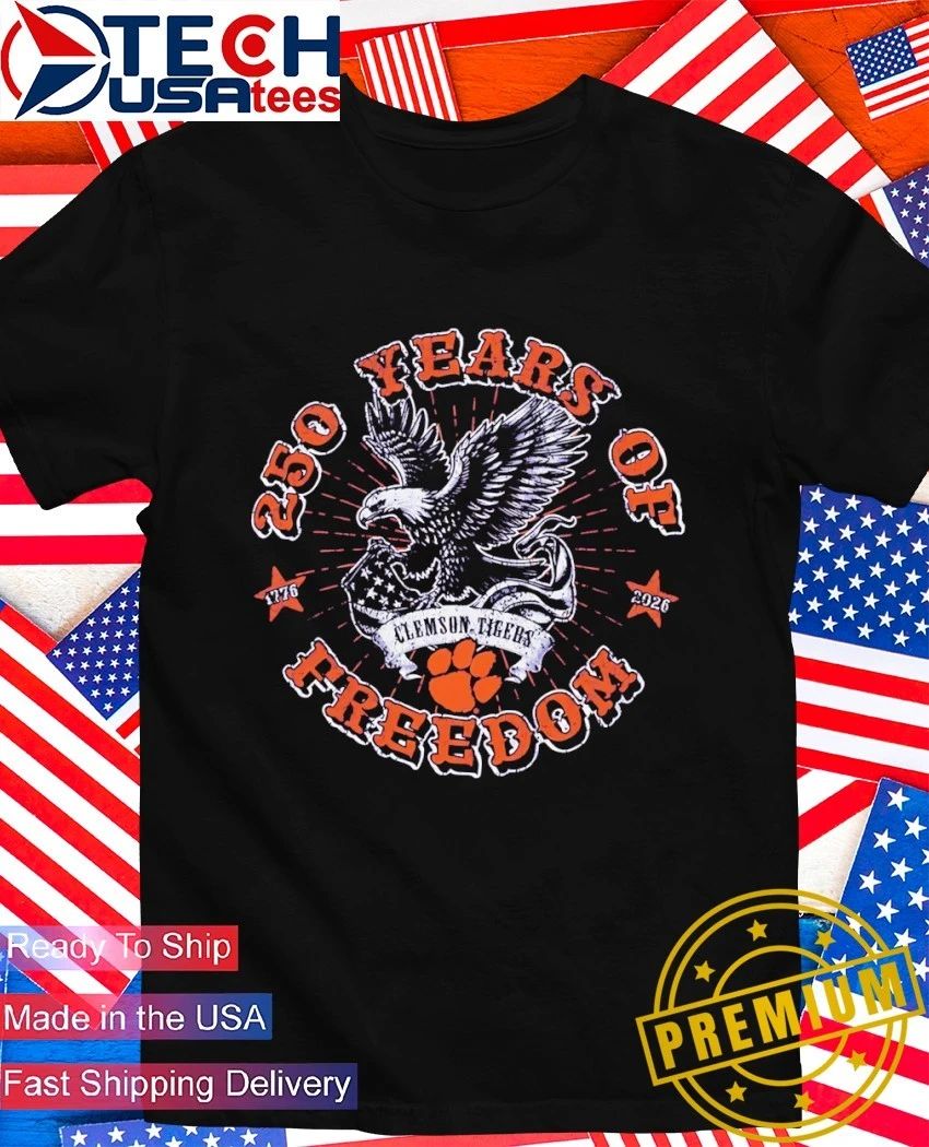 Clemson Tigers Americana 250 Years of Freedom - Adult & Kids T-Shirts, Sweatshirts & Hoodies apparel design preview 1