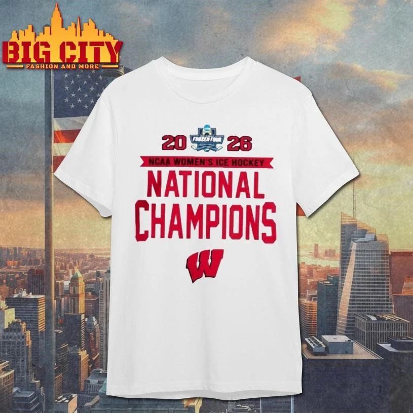 Wisconsin Badgers Ncaa Frozen Four Womens Ice Hockey - Adult & Kids T-Shirts, Sweatshirts & Hoodies apparel design preview 1