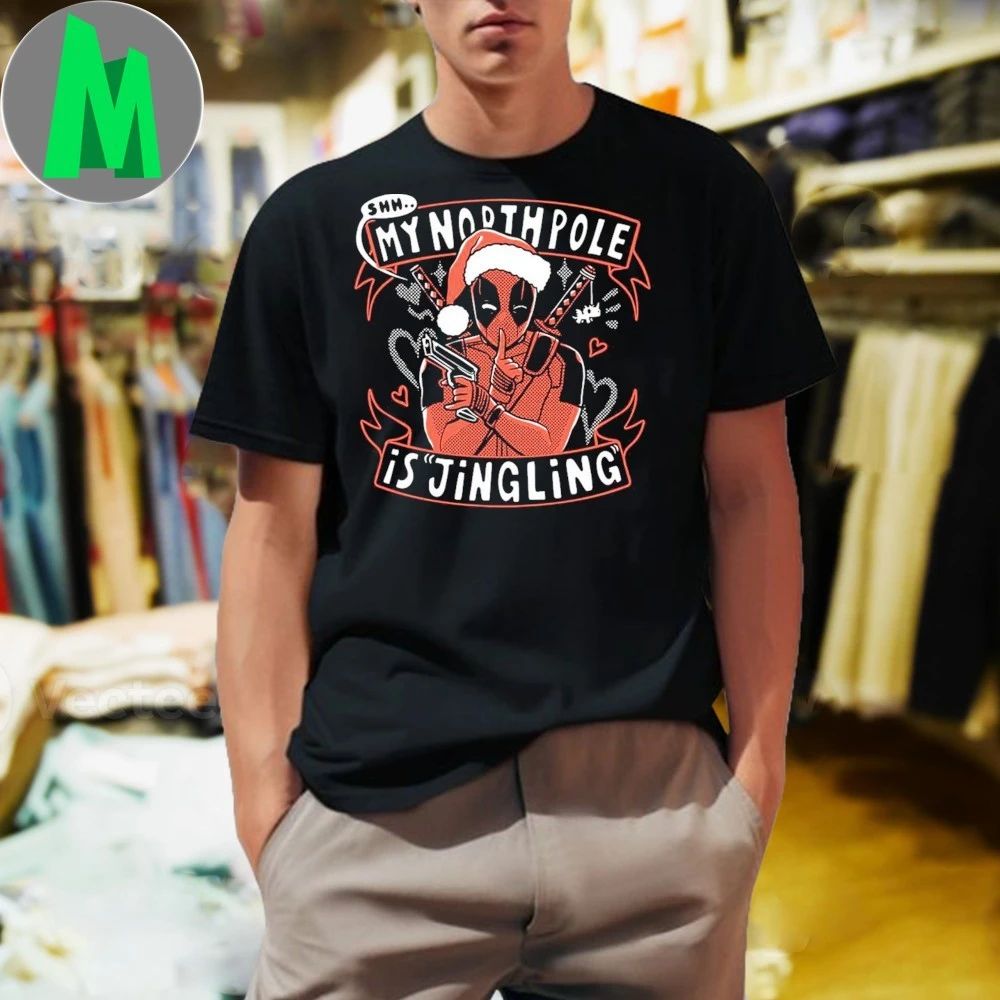 Deadpool Christmas By North Pole Is Jingling - Adult & Kids T-Shirts, Sweatshirts & Hoodies apparel design preview 1