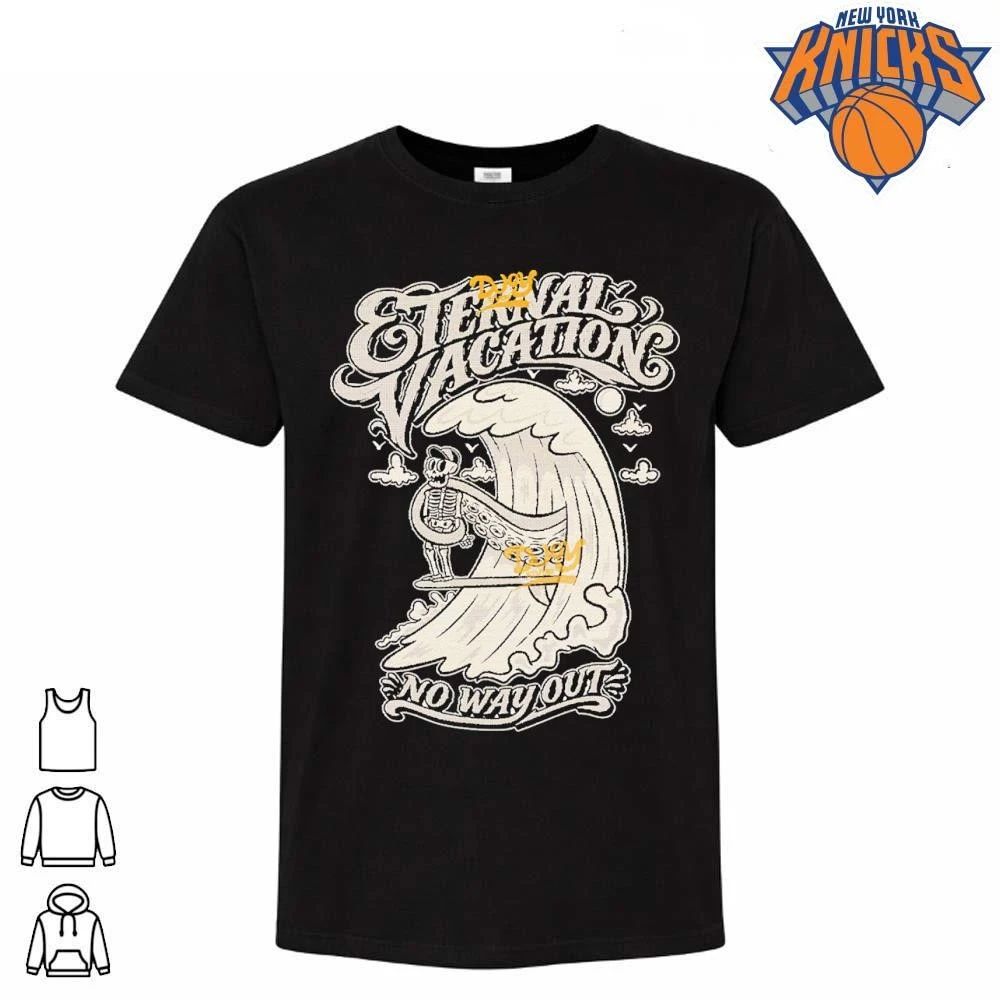Eternal Vacation No Way Out Skeleton Surfing Kraken - Adult & Kids T-Shirts, Sweatshirts & Hoodies apparel design preview 1