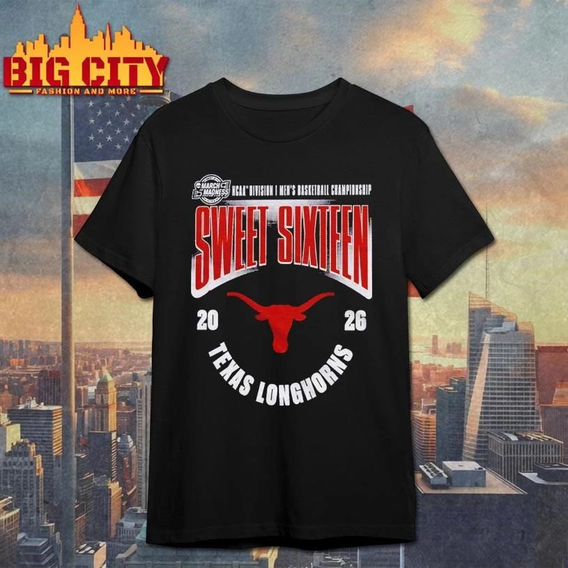 Texas Longhorns Men's Basketball 2026 NCAA March - Adult & Kids T-Shirts, Sweatshirts & Hoodies apparel design preview 1