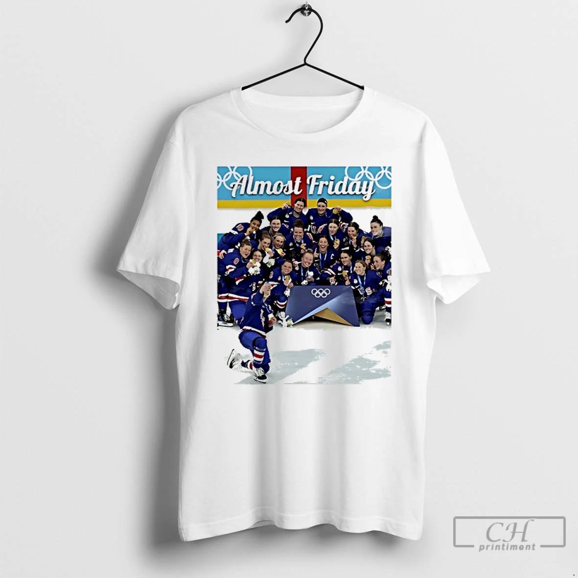 Classic Usa Womens Ice Hockey Celebrating Gold Medal - Adult & Kids T-Shirts, Sweatshirts & Hoodies apparel design preview 1