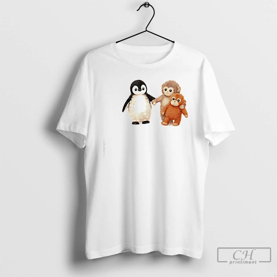 Classic The Punch Monkey Penguin Alone But Moving And - Adult & Kids T-Shirts, Sweatshirts & Hoodies apparel design preview 1