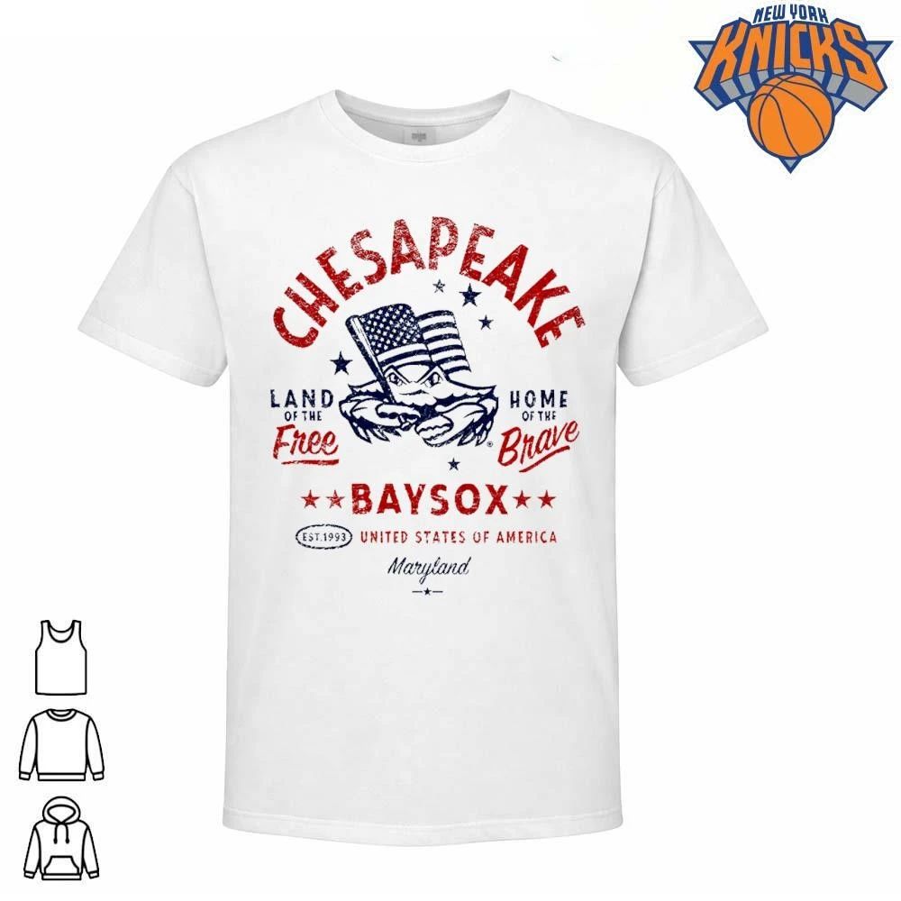 Chesapeake Baysox Maryland Crab Holding American Flag - Adult & Kids T-Shirts, Sweatshirts & Hoodies apparel design preview 1