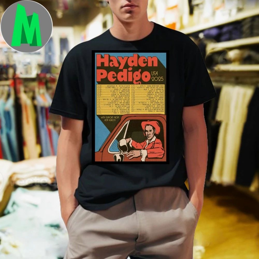 Hayden Pedigo USA 2025 Tour Poster - Adult & Kids T-Shirts, Sweatshirts & Hoodies apparel design preview 1