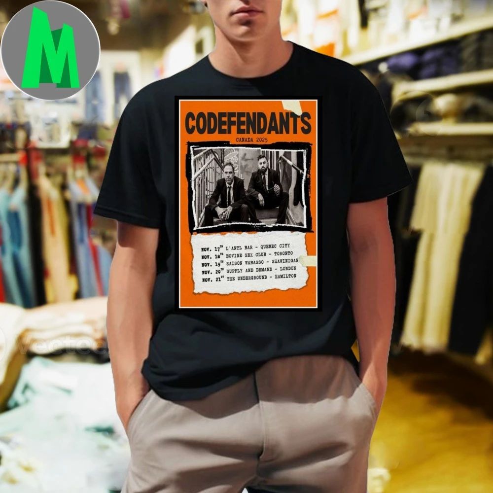 Codefendants Canada Tour 2025 Poster - Adult & Kids T-Shirts, Sweatshirts & Hoodies apparel design preview 1