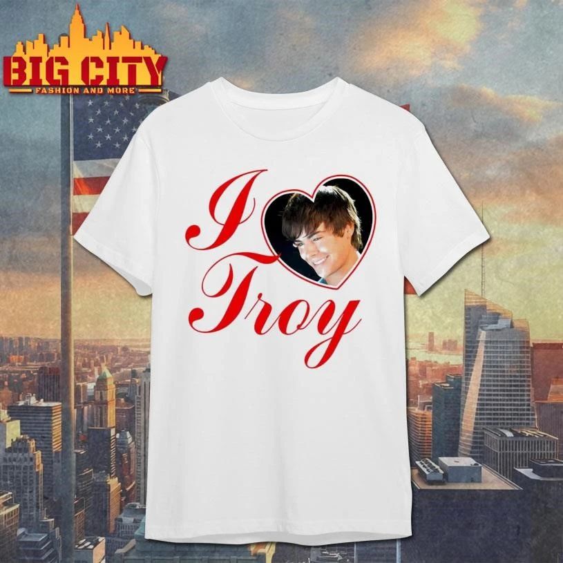 I Love Troy Graphic - Adult & Kids T-Shirts, Sweatshirts & Hoodies apparel design preview 1