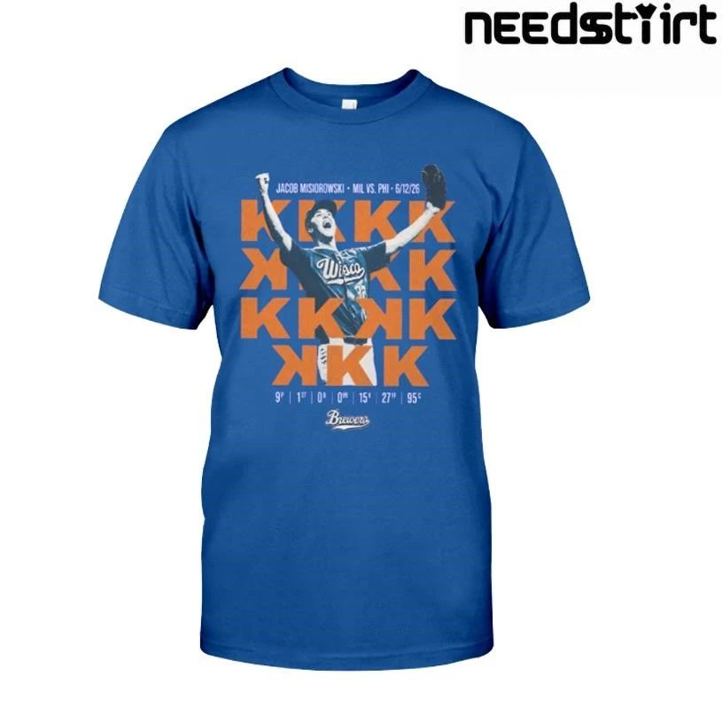Jacob Misiorowski Milwaukee Brewers Wisco 15 - Adult & Kids T-Shirts, Sweatshirts & Hoodies apparel design preview 1