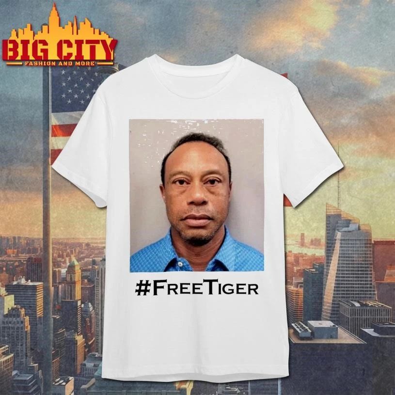 Tiger Woods Mugshot Graphic Funny - Adult & Kids T-Shirts, Sweatshirts & Hoodies apparel design preview 1