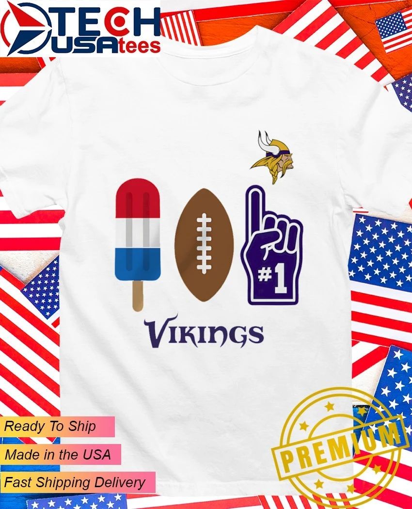 Minnesota Vikings Americana Pop popsicle football and - Adult & Kids T-Shirts, Sweatshirts & Hoodies apparel design preview 1