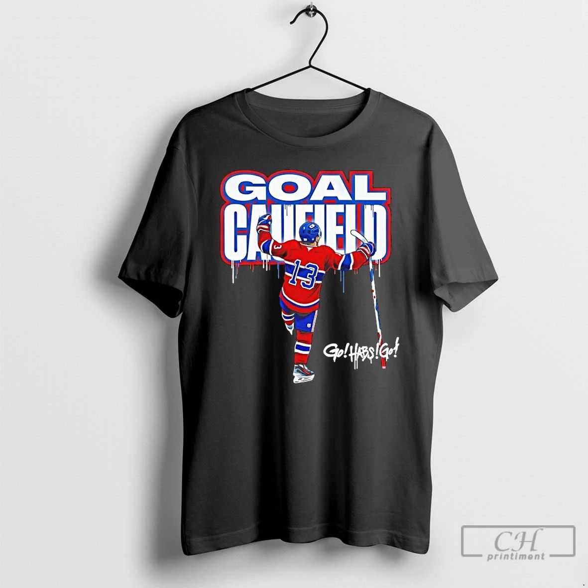 Classic Cole Caufield Goal Go Habs - Adult & Kids T-Shirts, Sweatshirts & Hoodies apparel design preview 1