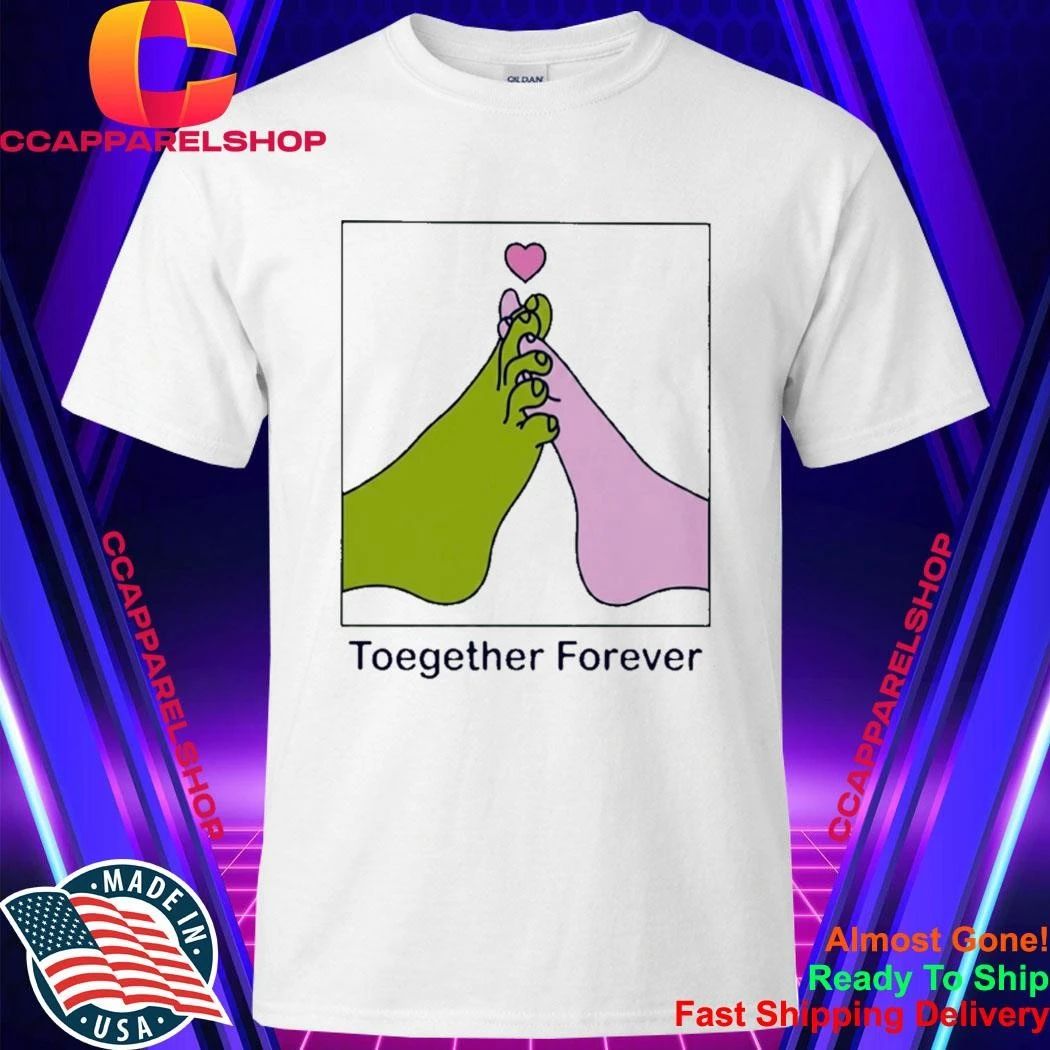 Together Forever Green And Pink Feet Interlocked With - Adult & Kids T-Shirts, Sweatshirts & Hoodies apparel design preview 1