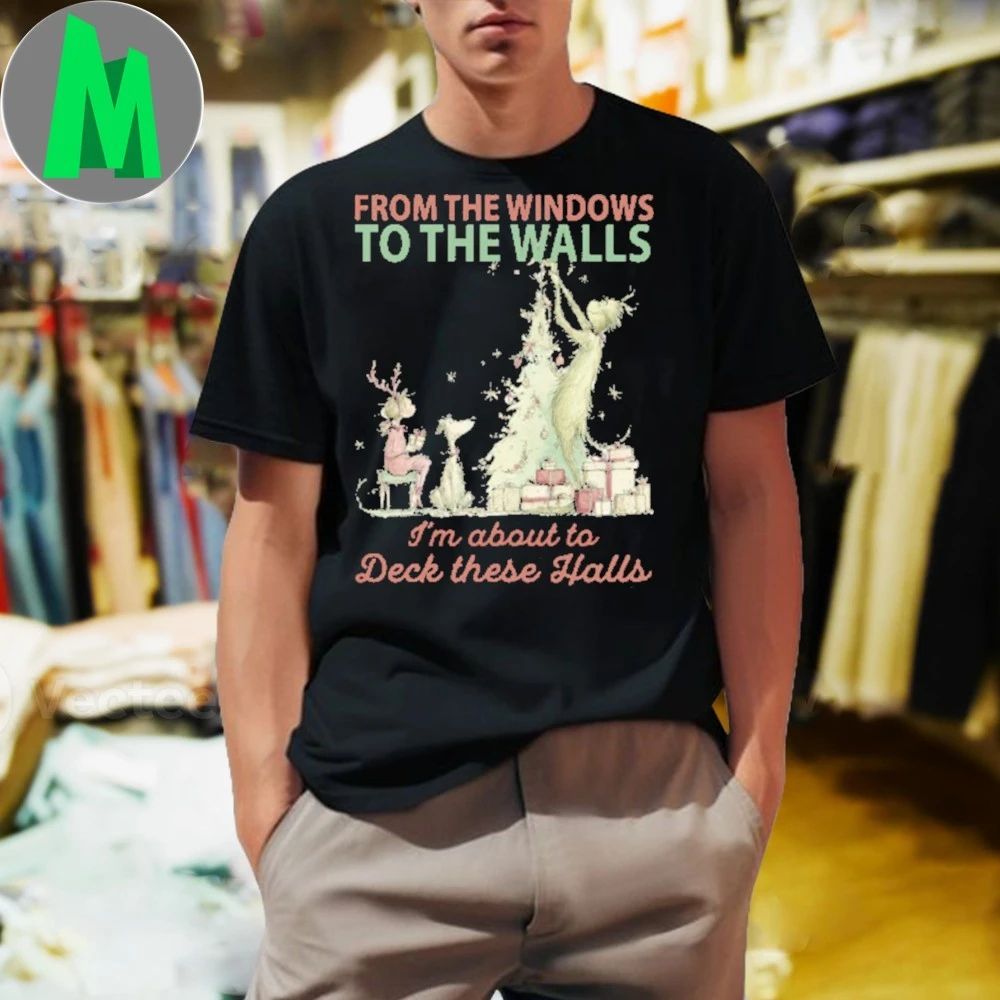 From The Windows To Walls Christmas Humor Grinch - Adult & Kids T-Shirts, Sweatshirts & Hoodies apparel design preview 1