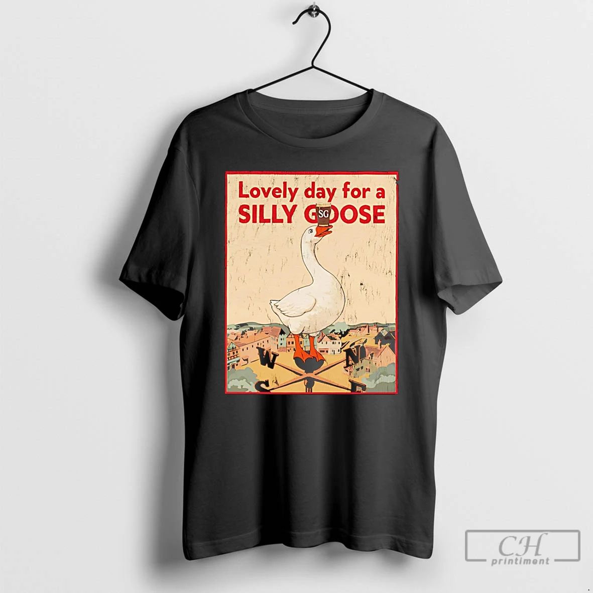 Classic Lovely Day For A Silly Goose Vintage - Adult & Kids T-Shirts, Sweatshirts & Hoodies apparel design preview 1
