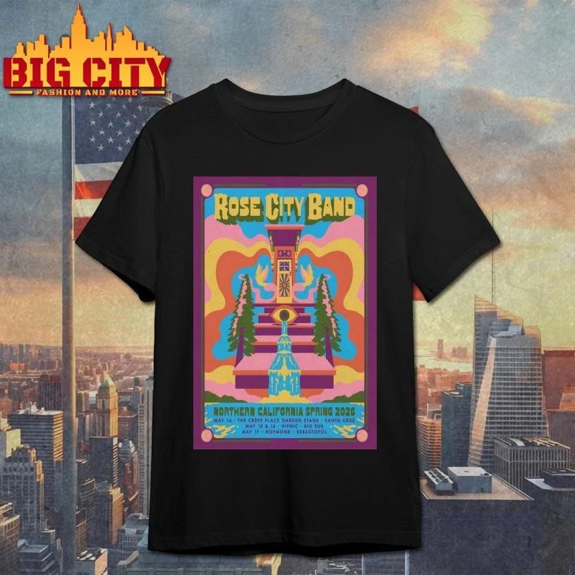Rose City Band Northern California Spring 2026 Shows - Adult & Kids T-Shirts, Sweatshirts & Hoodies apparel design preview 1