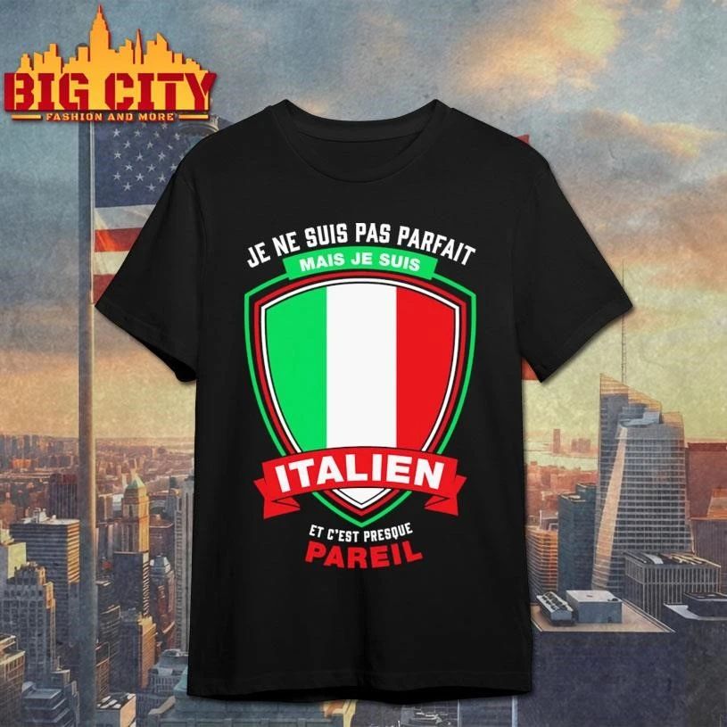 Je ne suis pas parfait Italien shield - Adult & Kids T-Shirts, Sweatshirts & Hoodies apparel design preview 1