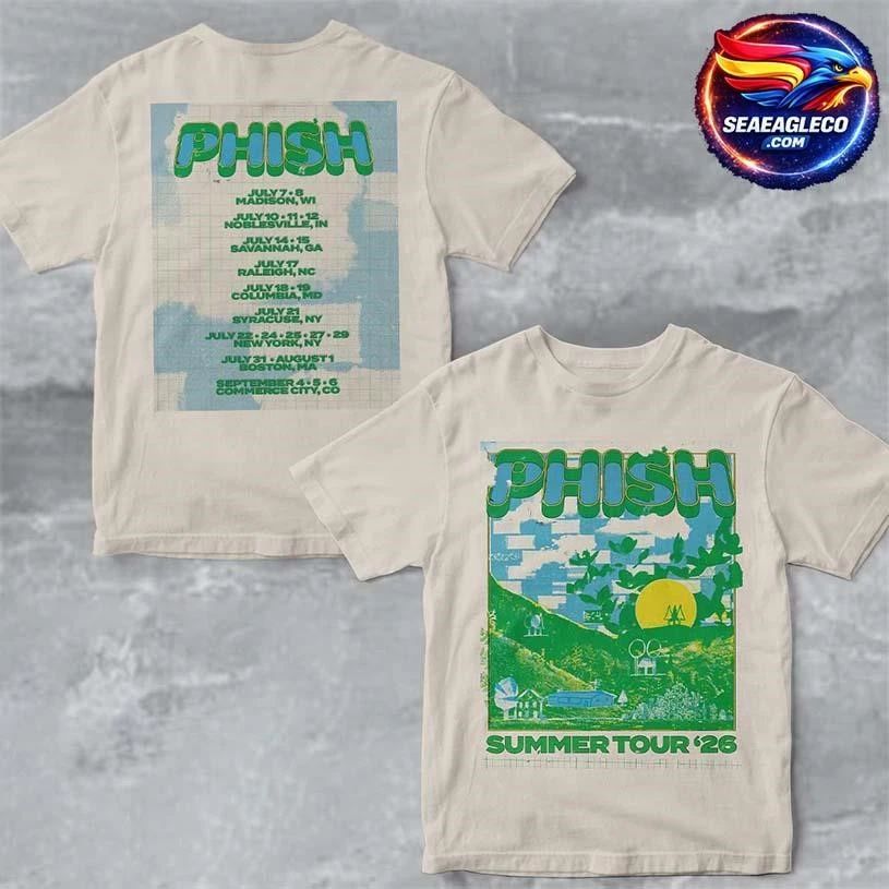 Phish Summer Tour 2026 North America Schedule Dates - Adult & Kids T-Shirts, Sweatshirts & Hoodies apparel design preview 1