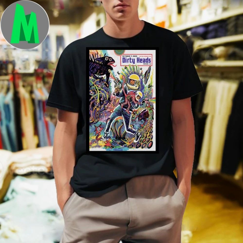 Poster Dirty Heads Tour Fresno, CA 10.07.2025 - Adult & Kids T-Shirts, Sweatshirts & Hoodies apparel design preview 1