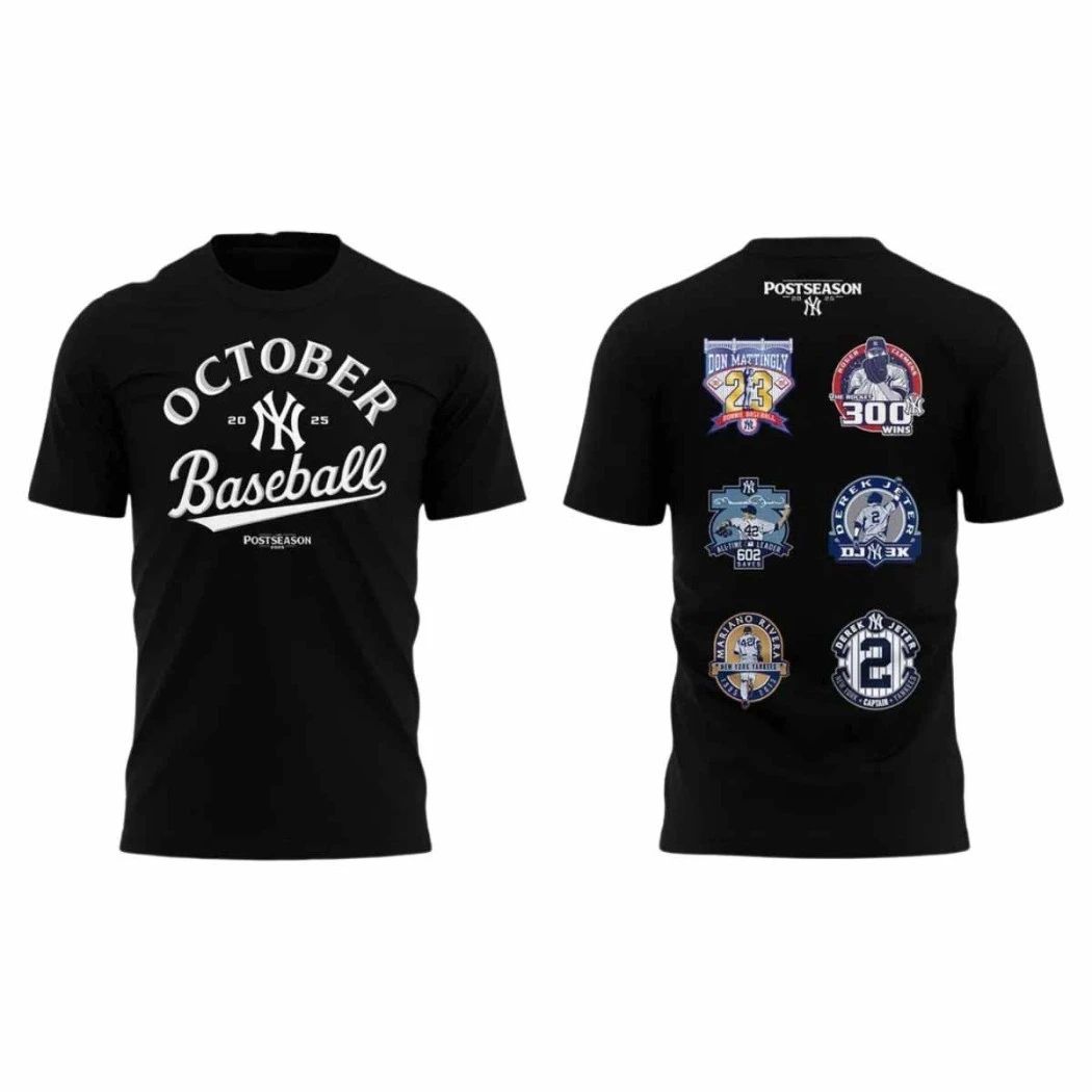 Yankees October Baseball 2025 - Adult & Kids T-Shirts, Sweatshirts & Hoodies apparel design preview 1
