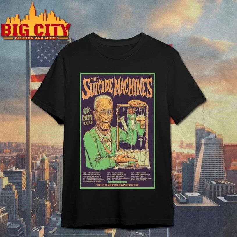 The Suicide Machines UK, Europe Tour Poster - Adult & Kids T-Shirts, Sweatshirts & Hoodies apparel design preview 1