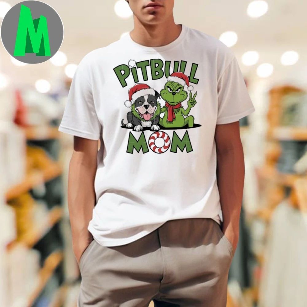 Pitbull Mom Grinch How the Stole Christmas - Adult & Kids T-Shirts, Sweatshirts & Hoodies apparel design preview 1