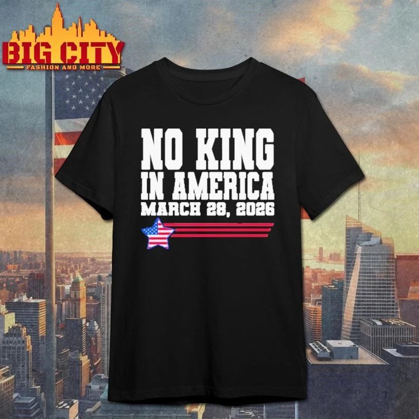 Retro No Kings In America March 28 2026 Anti Trump - Adult & Kids T-Shirts, Sweatshirts & Hoodies apparel design preview 1
