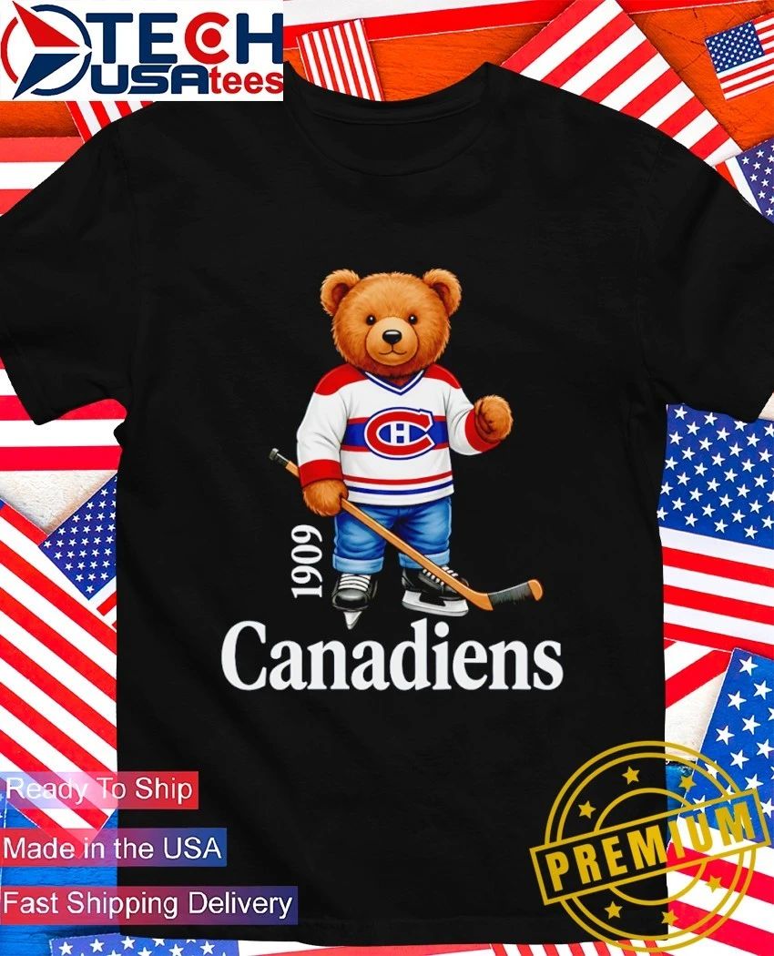 Montreal Canadiens Hockey 1909 Bear - Adult & Kids T-Shirts, Sweatshirts & Hoodies apparel design preview 1