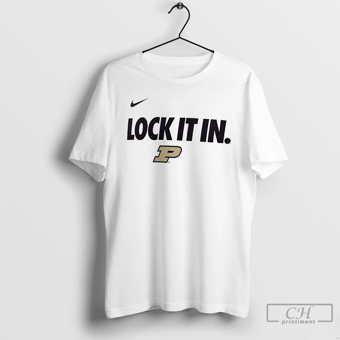 Classic Purdue Boilermakers Lock It In Logo - Adult & Kids T-Shirts, Sweatshirts & Hoodies apparel design preview 1